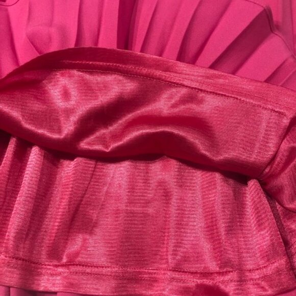 NWT Grace Karin Women Pink Pleated Chiffon Elastic Waist Skirt Lined Size 2XL - Picture 7 of 13